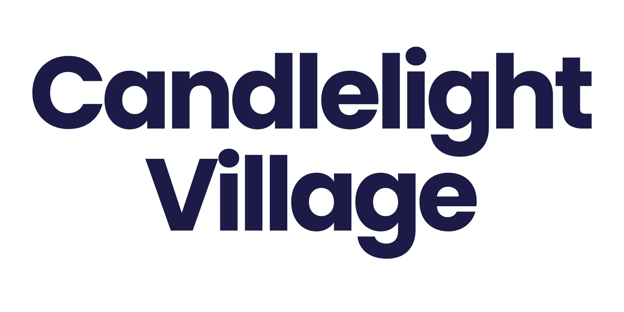 The image displays the words "Candlelight Village" in a large, bold font.